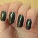 Black with Gold Glitter