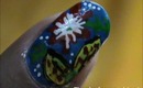 Blue Flower Blossoms - easy nail art for short nails- nail art tutorial- beginners