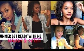Summer Get Ready W Me | Makeup + Outfit