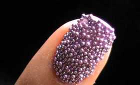 Beautiful Caviar Nails DIY- how to do Caviar nail art at home with 3d cavair beads - easy nail art