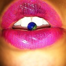 pink/purple glitter lips 