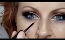 Gold/navy prom makeup tutorial