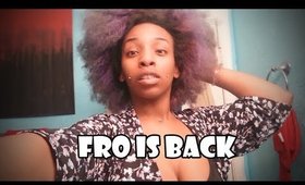 Fro Is Back | November 6, 2014 | Vlog