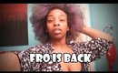 Fro Is Back | November 6, 2014 | Vlog