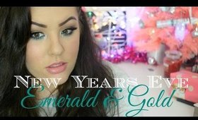 Gold&Emerald New Years Makeup
