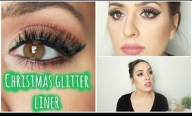 Glitter Liner Christmas Makeup Tutorial | Laura Black