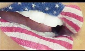 4th of July Flag Lips & What's That In Your Eye
