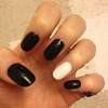 Black and white nails