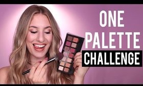 FULL FACE Using Only ONE EYESHADOW PALETTE Challenge | JamiePaigeBeauty