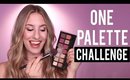 FULL FACE Using Only ONE EYESHADOW PALETTE Challenge | JamiePaigeBeauty