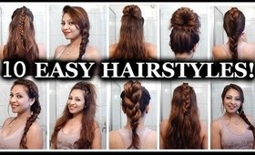 10 QUICK & EASY EVERY DAY HAIRSTYLES │ Back to School HEATLESS Hairstyles!