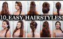 10 QUICK & EASY EVERY DAY HAIRSTYLES │ Back to School HEATLESS Hairstyles!