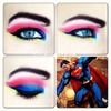 Superman comic makeup look
