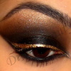 Black Smokey Eye with Gold Liner