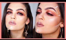 WARRIOR Princess Makeup | with NEW TARTE TOASTED & HUDA BEAUTY PALETTES