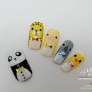 Korean Animal nail art