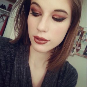 This look was a fiery Christmas look, inspired by my recent Hunger Games obsession at the time. :)