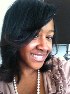My last relaxer ever! Soon after this picture I chopped most of my hair off :-) 
