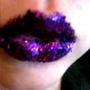 Purple Glitter Lips 