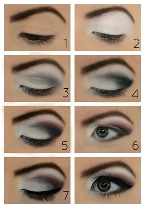 step by step smokey eye makeup :)