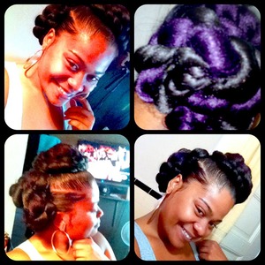 Natural updo style with added X-pressions hair 
