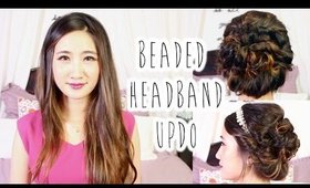 Beaded Headband Bridal Updo | Cerinebabyyish