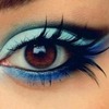 Blue eye makeup<3