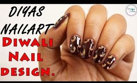 Diwali Diya Nailart Tutorial | Easy & Festive | INDIA