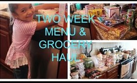 Two Week Menu & Kroger and Walmart Haul