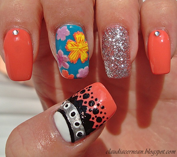 Flower Nails | Claudia C.'s (claudia) Photo | Beautylish