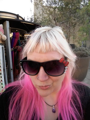That time when I ombred my hair & wore Hello Kitty sunglasses. 