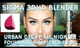 3D BLENDER & FULL COVERAGE FOUNDATION Review + Demo URBAN DECAY | mathias4makeup