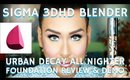 3D BLENDER & FULL COVERAGE FOUNDATION Review + Demo URBAN DECAY | mathias4makeup