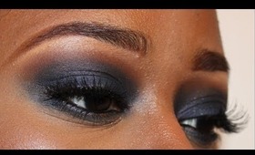 New Year Eve Blue Smokey Eye Make Up