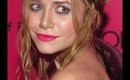 Olsen Makeup Tutorial: Mary Kate Olsen Pink Lips and braided Updo
