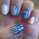 Blue and white sparkle