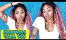 PINK HAIR!  Freetress Equal Premium Delux lacefront TALIA Wig ft Girlratesworld