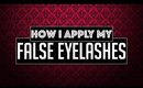 How I Apply False Lashes