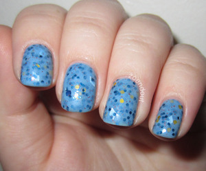 Today I'm wearing King of C-C-Cool from the Pretty and Polished Mathematical Collection. This collection is Adventure Time themed and this polish was inspired by the Ice King. http://zoendout.blogspot.com/2012/12/king-of-c-c-cool.html