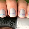 Jelly Grey and Gleequin Nails