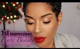First Impressions| Full Face + Eyes Fenty Beauty..FINALLY! | BeautybyLee