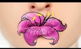 Lily Flower Lip Art