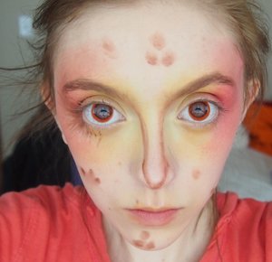 Back on track with Day 26 of the ‪#‎28DaysOfArt‬ challenge! This is my transition makeup from Catching Fire to Mockingjay and it meant to resemble the burning away of the past and the start of the birth of the future.