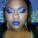Purple Sokey Eyes With Blue Brows 