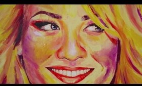 BEAUTIFUL COLOURFUL PORTRAIT PAINTING! (yvonne strahovski)