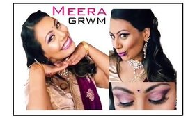 GRWM: Pro Makeover on MostlyMeera Purple Glittery