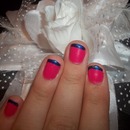 Pink With Blue Tips!!