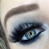 Sultry Shimmery Blue and Silver Smokey Eye
