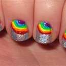 Rainbow nails(: