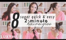 8 Super Quick & Easy Hairstyles - 2-Minute Looks for Work or School | Luxy Hair